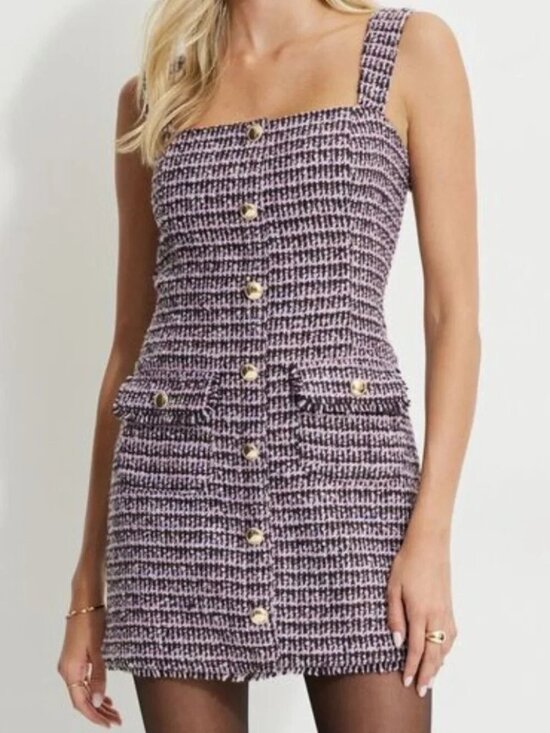 Dynamite Dresses & Skirts - NWT Buttoned Tweed Mini Dress